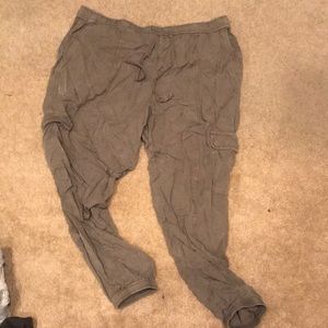 Olive washed joggers